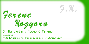 ferenc mogyoro business card