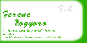 ferenc mogyoro business card